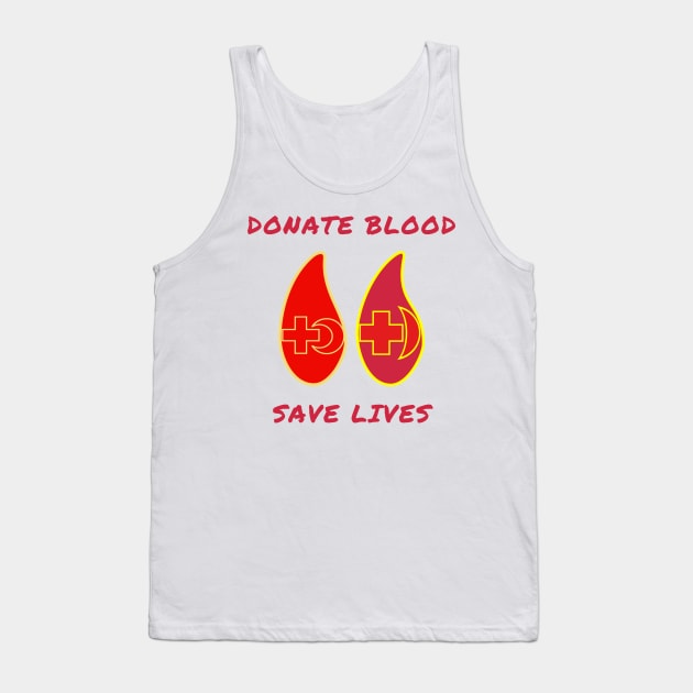 Donate blood save lives Tank Top by IOANNISSKEVAS